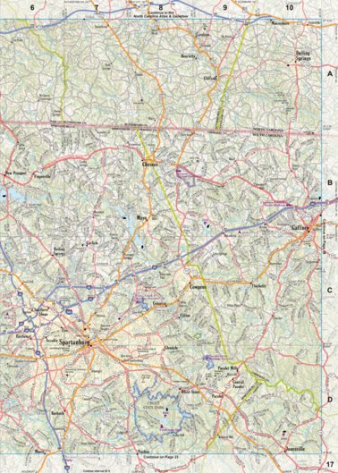South Carolina Atlas & Gazetteer Page 17 Preview 1