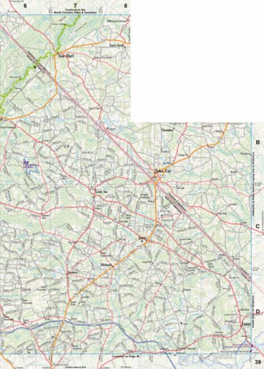 South Carolina Atlas & Gazetteer Page 39 Preview 1