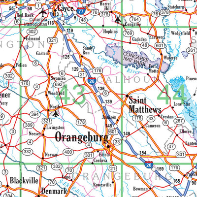 South Carolina Atlas & Gazetteer Page 12-13 Preview 2