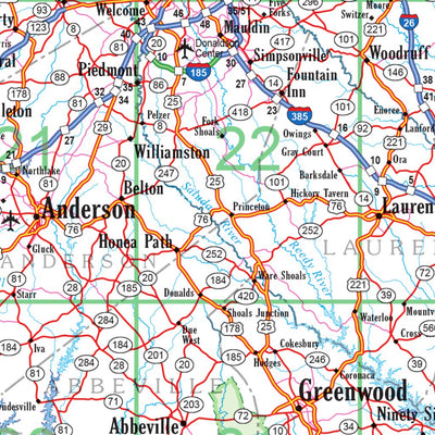 South Carolina Atlas & Gazetteer Page 12-13 Preview 3