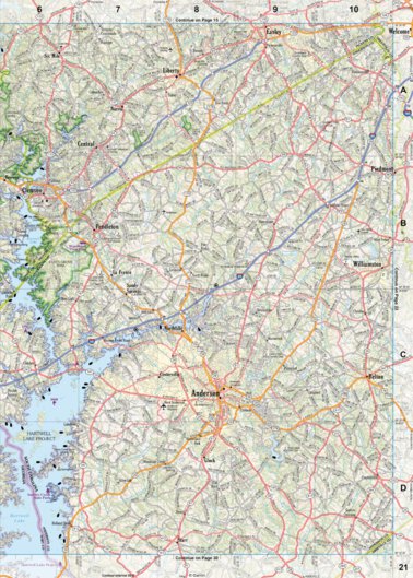 South Carolina Atlas & Gazetteer Page 21 Preview 1