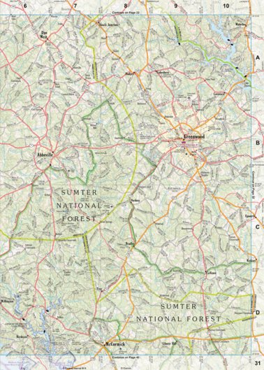 South Carolina Atlas & Gazetteer Page 31 Preview 1