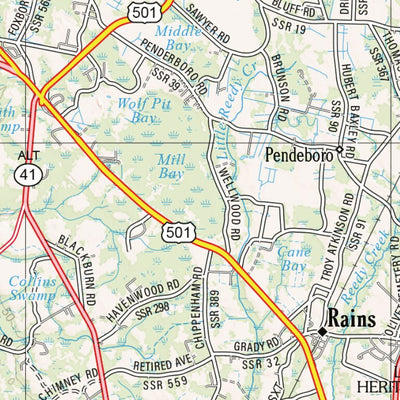 South Carolina Atlas & Gazetteer Page 38 Preview 2