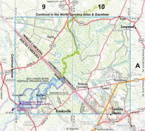 South Carolina Atlas & Gazetteer Page 39 Inset Preview 1