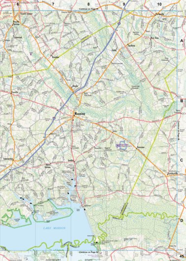 South Carolina Atlas & Gazetteer Page 45 Preview 1