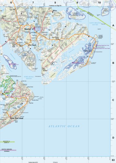 South Carolina Atlas & Gazetteer Page 63 Preview 1