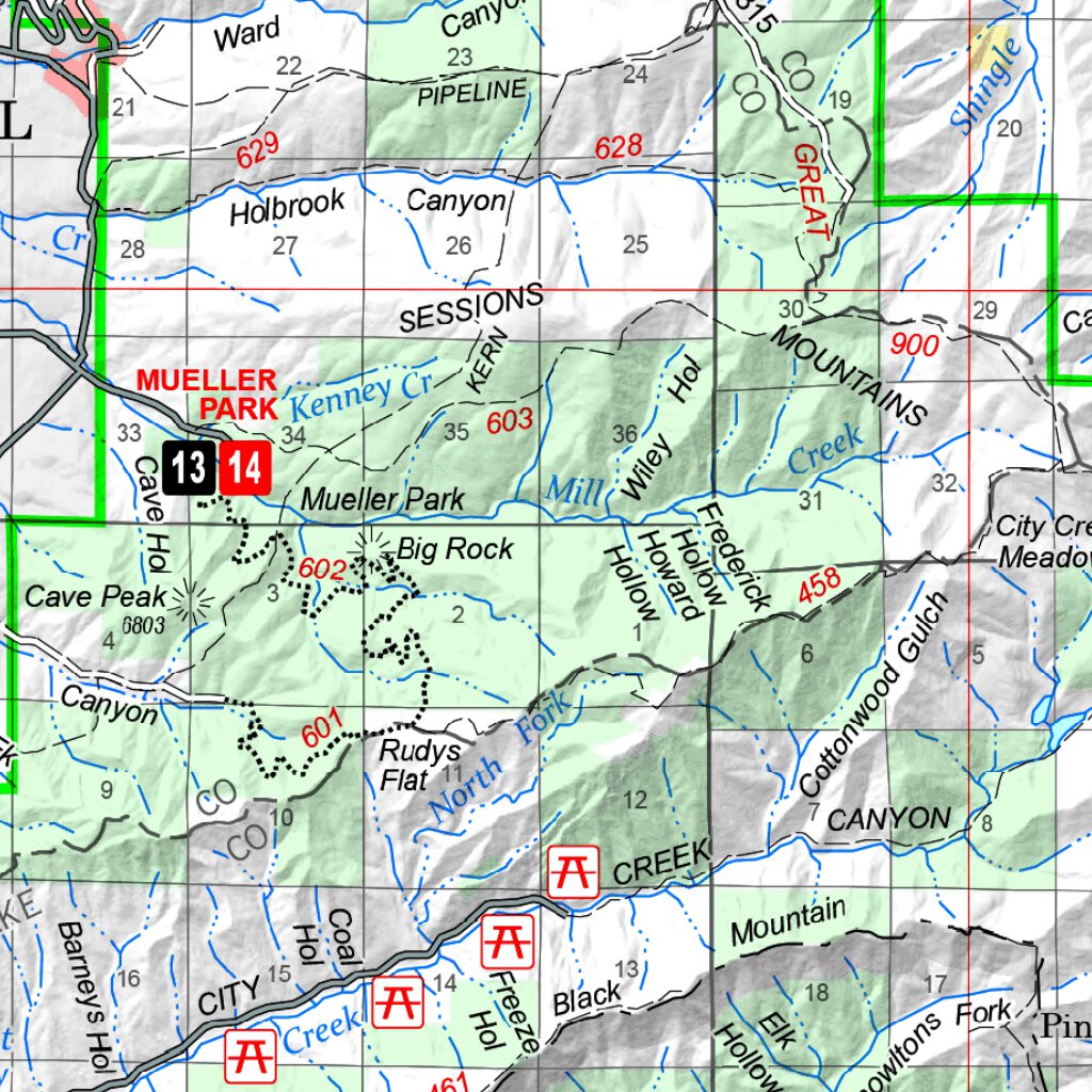 Uinta-Wasatch-Cache NF Salt Lake Ranger District Forest Visitor Map ...