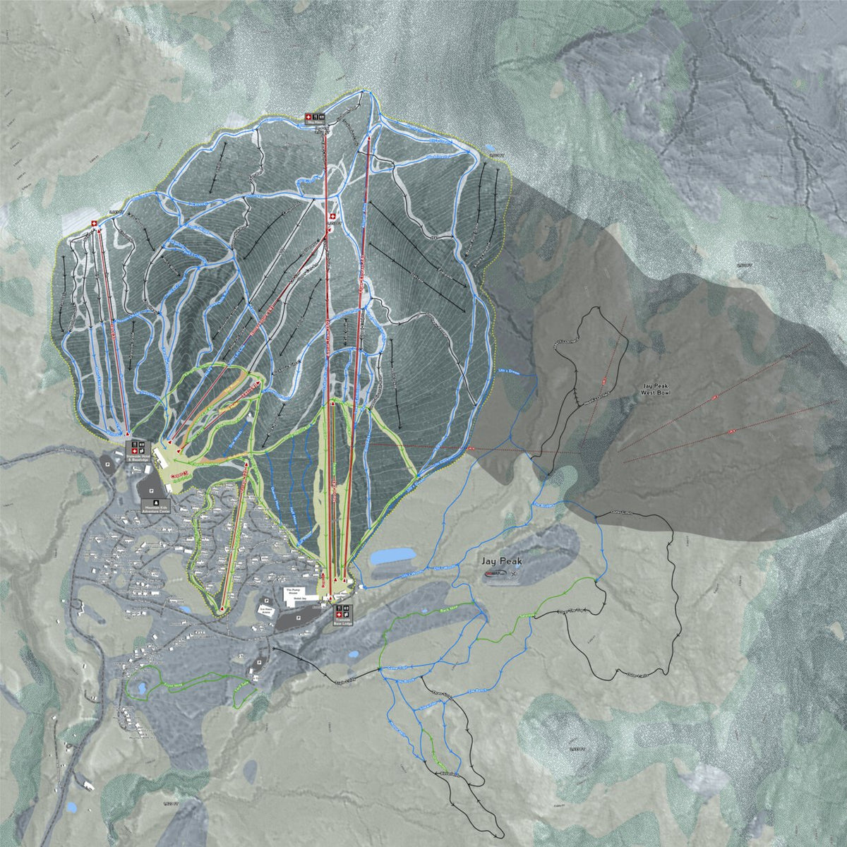 Jay Peak Resort Map By Mapsynergy Avenza Maps 6360