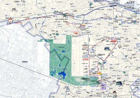 たちかわウォーキングマップ（立川市ウォーキングマップ）B,C,E,Fコース Preview 1