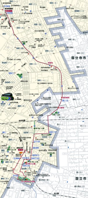 たちかわウォーキングマップ（立川市ウォーキングマップ）Gコース Preview 1