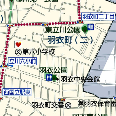 たちかわウォーキングマップ（立川市ウォーキングマップ）Gコース Preview 3