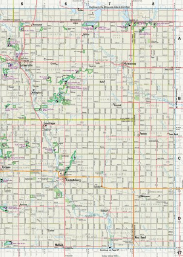Iowa Atlas & Gazetteer Page 17 Preview 1