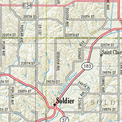 Iowa Atlas & Gazetteer Page 35 Preview 2