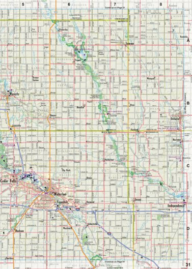 Iowa Atlas & Gazetteer Page 31 Preview 1