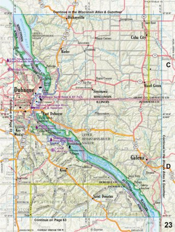 Iowa Atlas & Gazetteer Page 23 Inset Preview 1