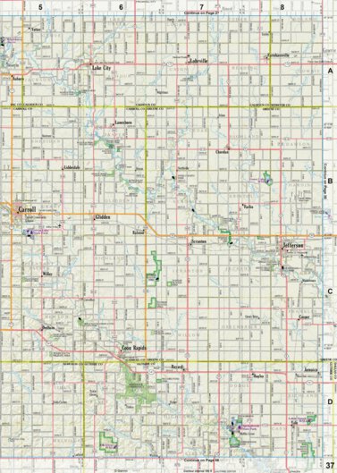 Iowa Atlas & Gazetteer Page 37 Preview 1