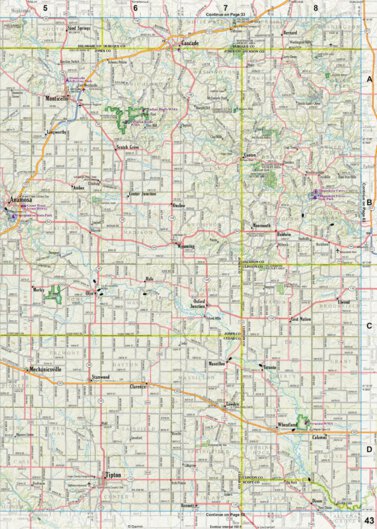Iowa Atlas & Gazetteer Page 43 Preview 1