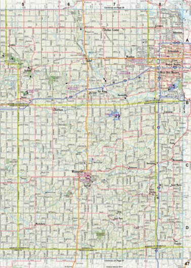 Iowa Atlas & Gazetteer Page 47 Preview 1