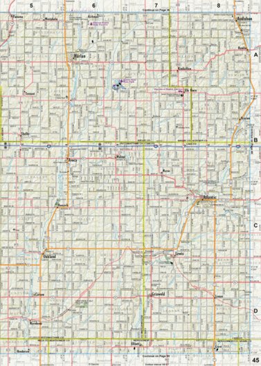 Iowa Atlas & Gazetteer Page 45 Preview 1