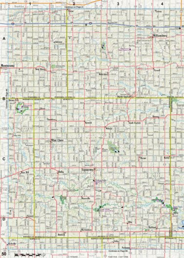 Iowa Atlas & Gazetteer Page 50 Preview 1