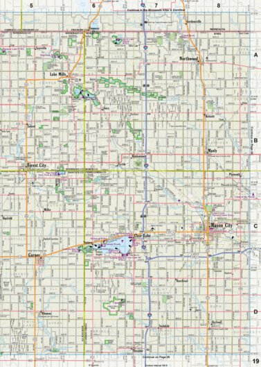 Iowa Atlas & Gazetteer Page 19 Preview 1