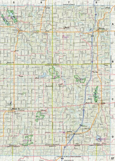 Iowa Atlas & Gazetteer Page 57 Preview 1