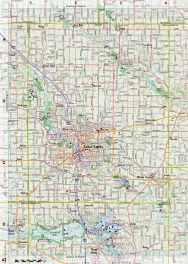 Iowa Atlas & Gazetteer Page 42 Preview 1