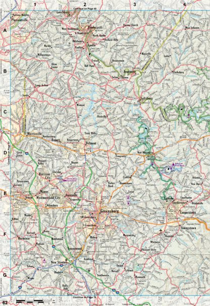 Pennsylvania Atlas & Gazetteer Page 62 Preview 1