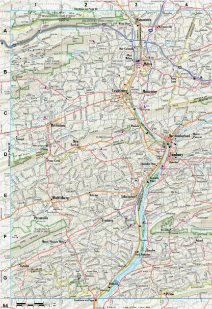 Pennsylvania Atlas & Gazetteer Page 54 Preview 1