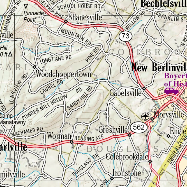 Pennsylvania Atlas & Gazetteer Page 71 Map by Garmin | Avenza Maps