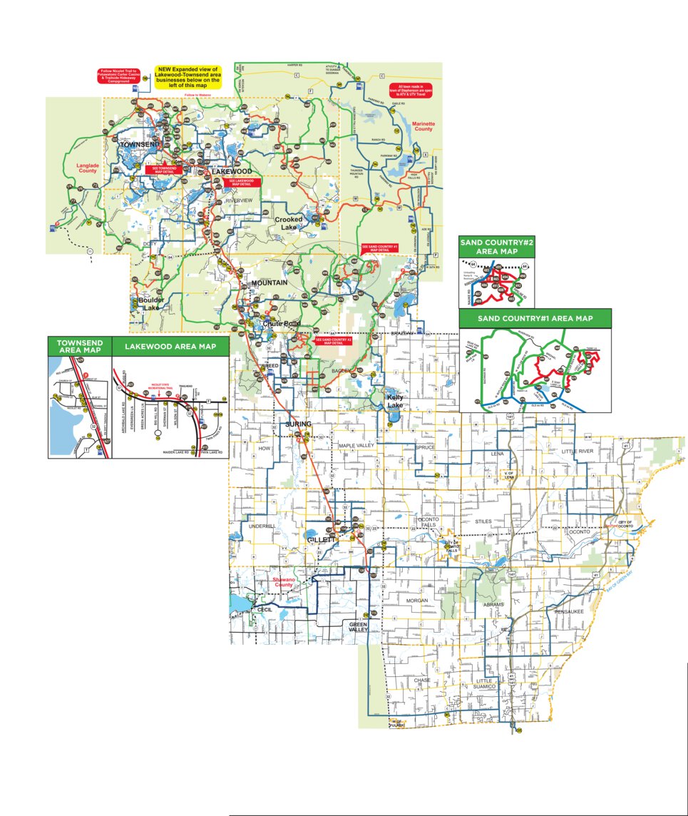 Wisconsin Atv Map.pdf Oconto County ATV/UTV Trail and Route System Map by Avenza Systems Inc ...