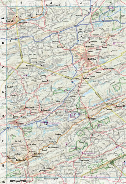 Pennsylvania Atlas & Gazetteer Page 56 Preview 1