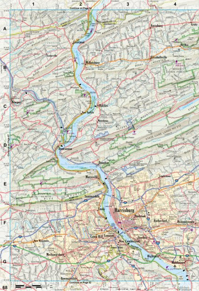 Pennsylvania Atlas & Gazetteer Page 68 Preview 1
