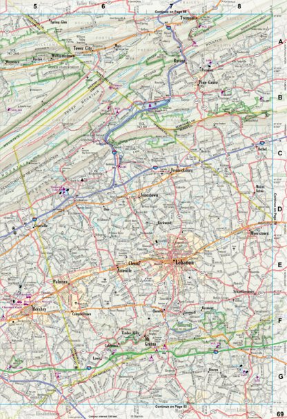 Pennsylvania Atlas & Gazetteer Page 69 Preview 1
