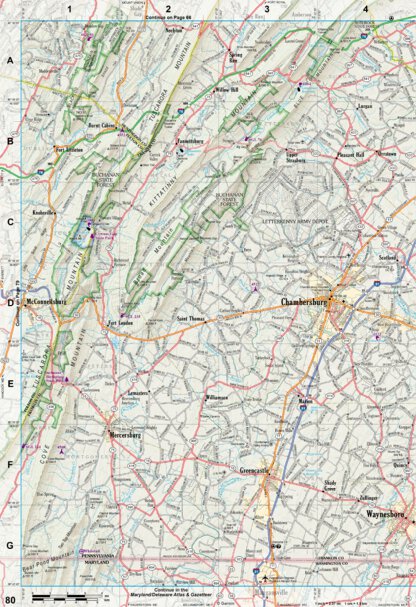 Pennsylvania Atlas & Gazetteer Page 80 Preview 1