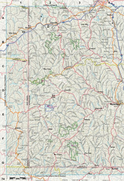Pennsylvania Atlas & Gazetteer Page 74 Preview 1