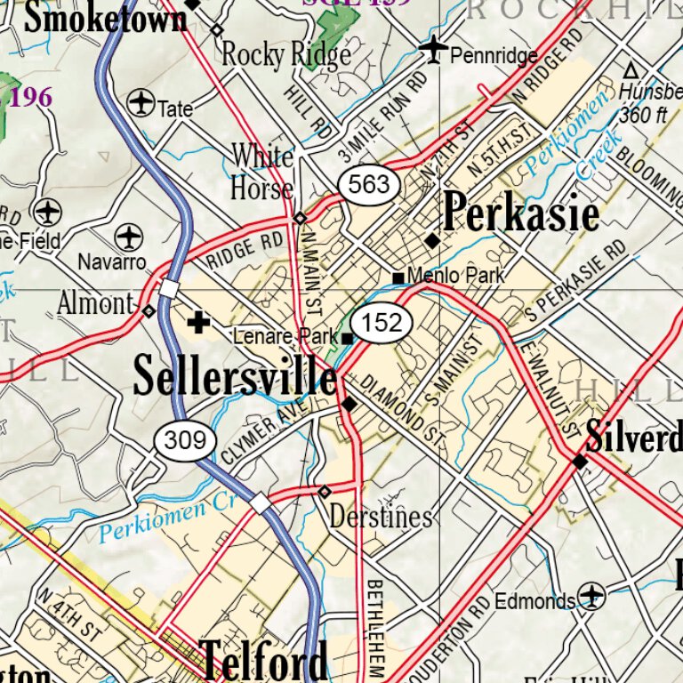Pennsylvania Atlas & Gazetteer Page 72 Map by Garmin | Avenza Maps