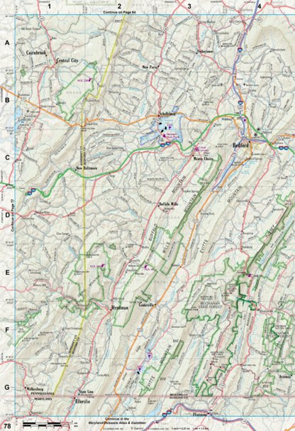 Pennsylvania Atlas & Gazetteer Page 78 Preview 1