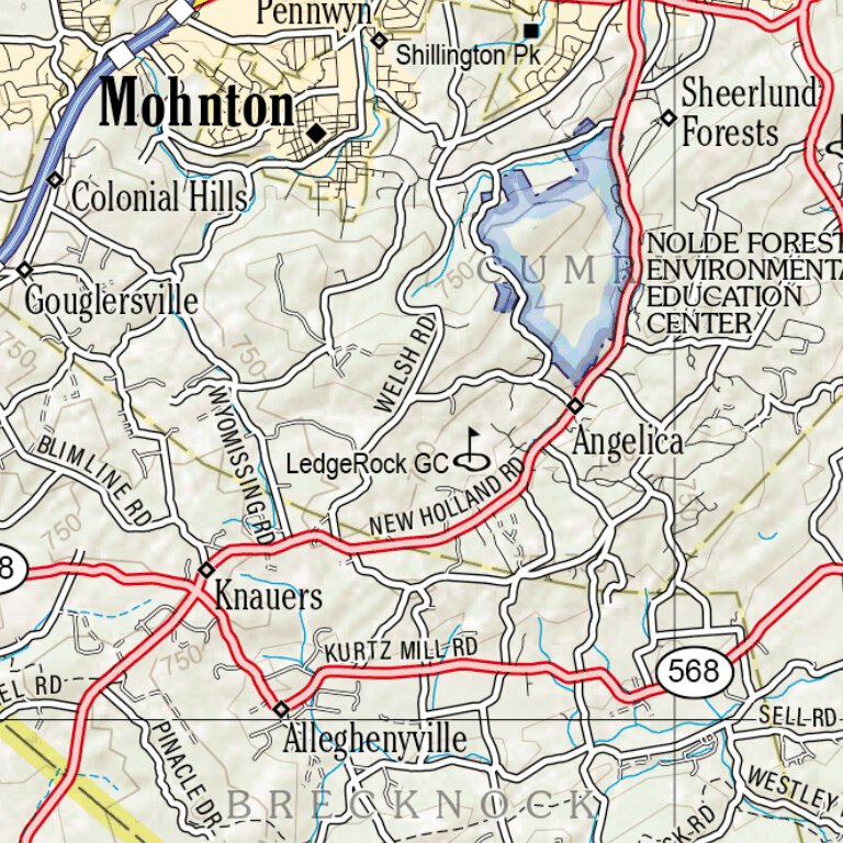 Pennsylvania Atlas & Gazetteer Page 70 Map by Garmin | Avenza Maps