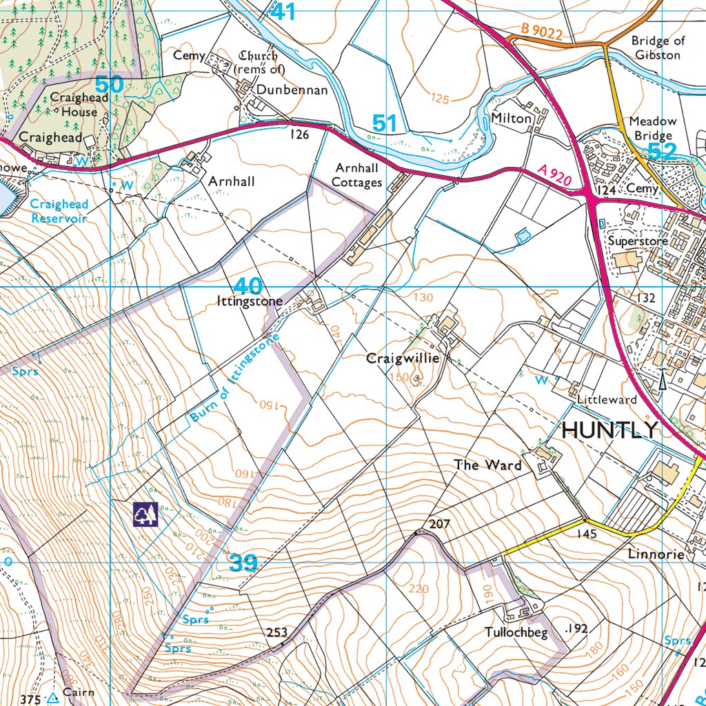 Huntly, Strathbogie and Howe of Alford Ward 1 (1:25,000) Map by UK ...