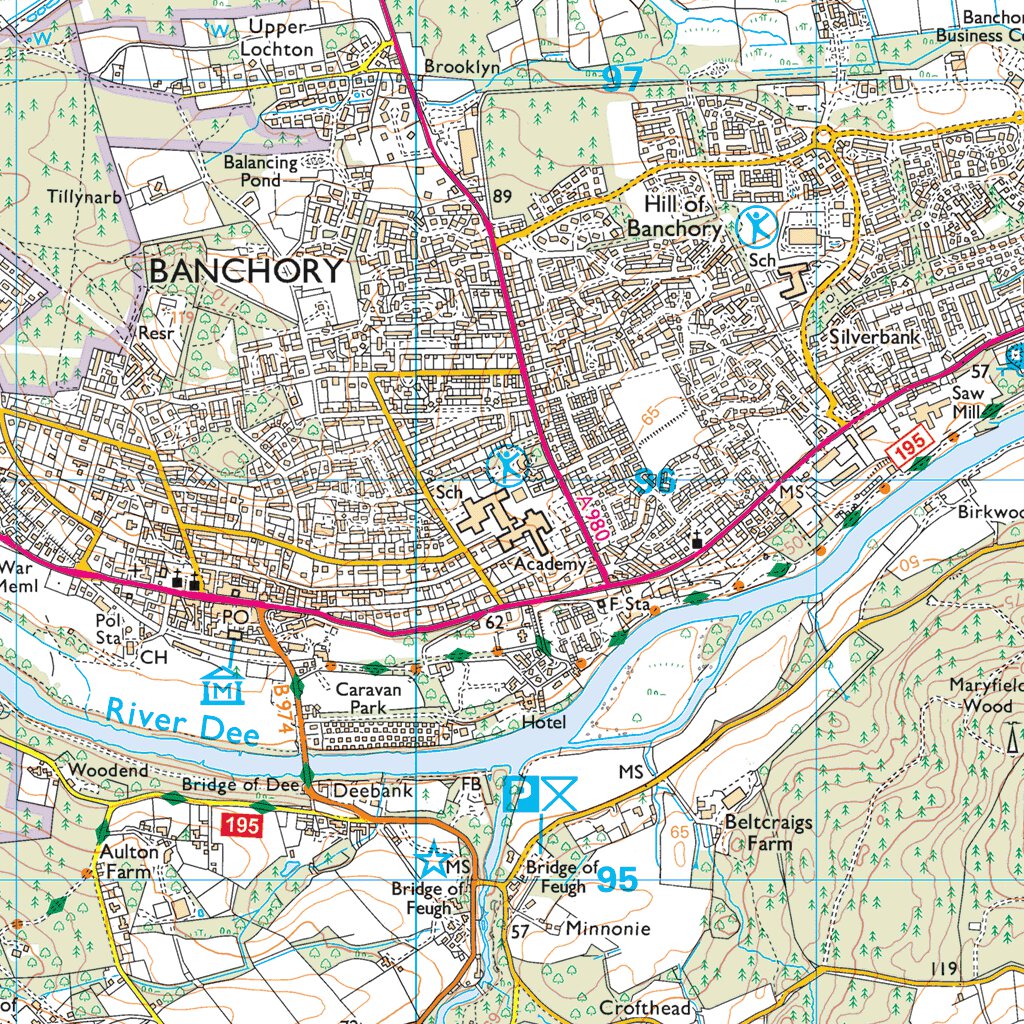 Banchory and Mid Deeside Ward 1 (1:25,000) Map by UK Topographic Maps ...