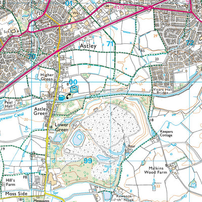 Culcheth, Glazebury & Croft Ward 1 (1:25,000) Preview 2