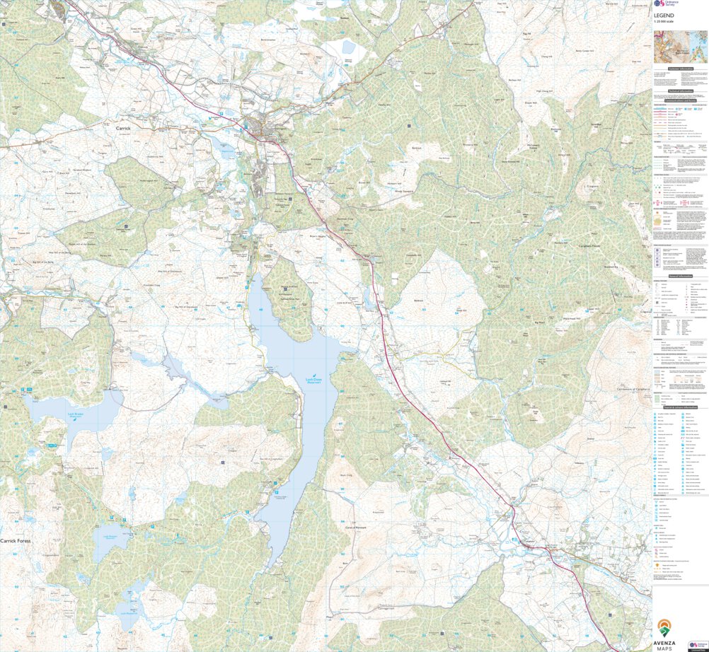 Doon Valley Ward 1 (1:25,000) Map by UK Topographic Maps | Avenza Maps