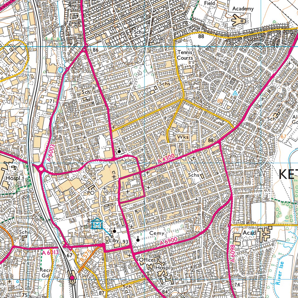 Ise Ward 1 (1:25,000) Map by UK Topographic Maps | Avenza Maps