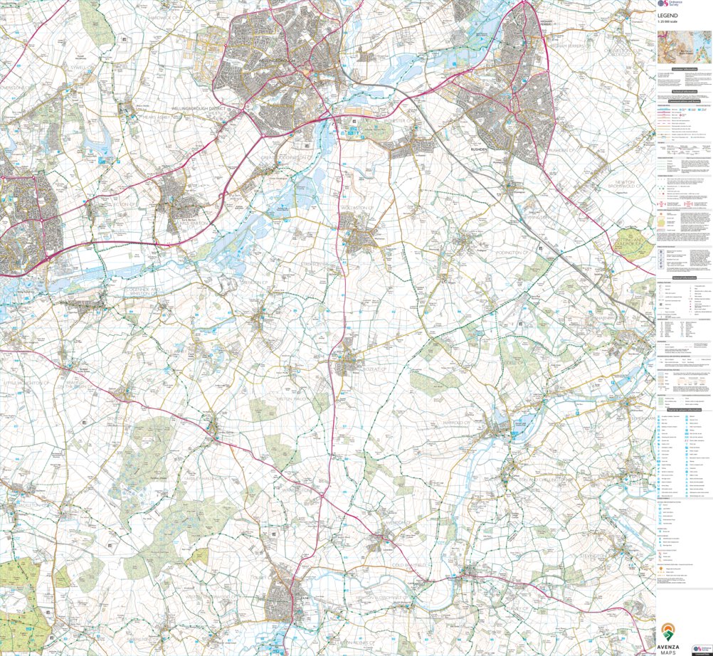 Hackleton and Grange Park Ward 1 (1:25,000) Map by UK Topographic Maps ...