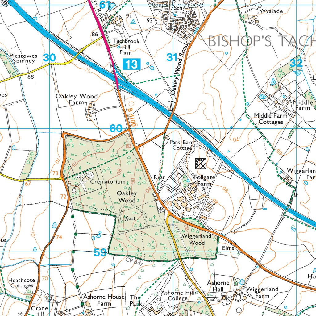 Wellesbourne North & Rural Ward 1 (1:25,000) Map by UK Topographic Maps ...