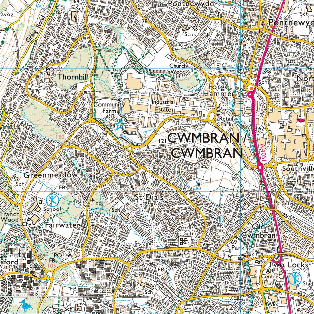Torfaen - Torfaen 1 (1:25,000) Map by UK Topographic Maps | Avenza Maps