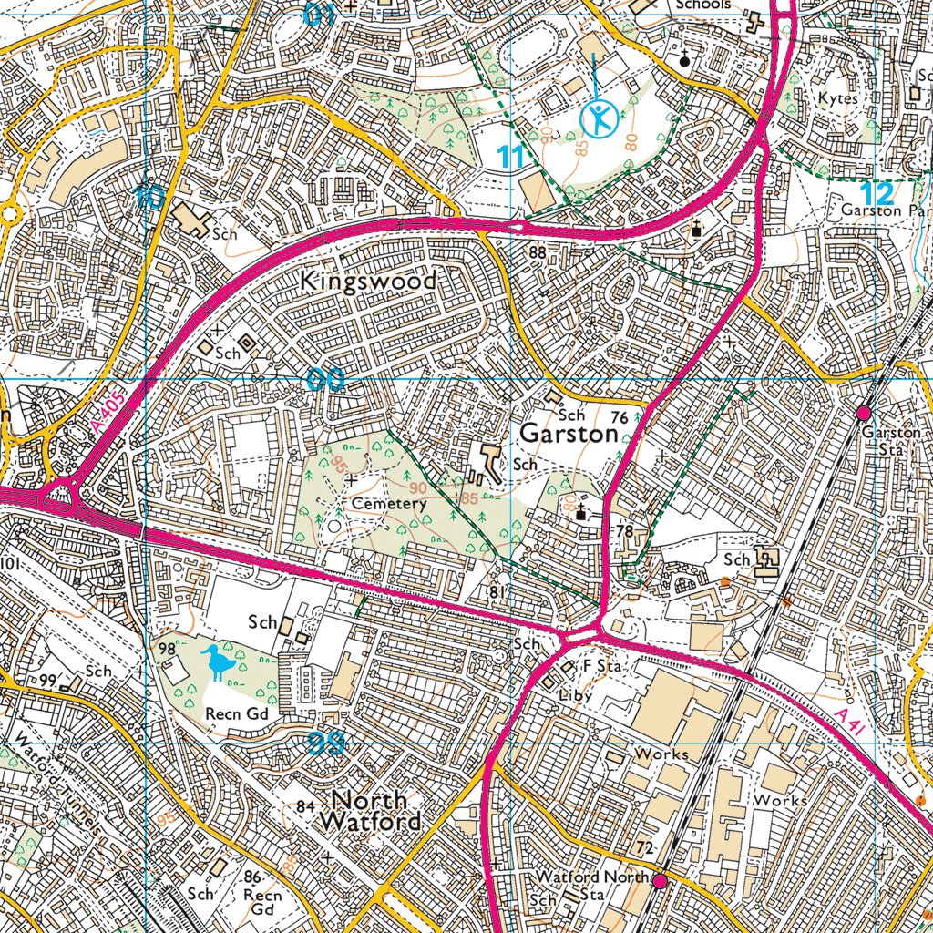 Bovingdon, Flaunden and Chipperfield Ward 1 (1:25,000) Map by UK ...