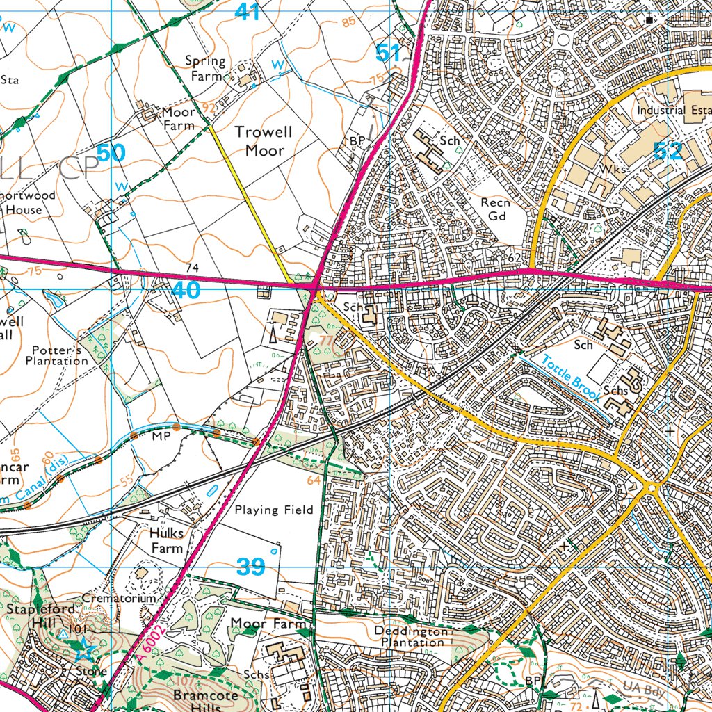 Smalley, Shipley & Horsley Woodhouse Ward 1 (1:25,000) Map by UK ...
