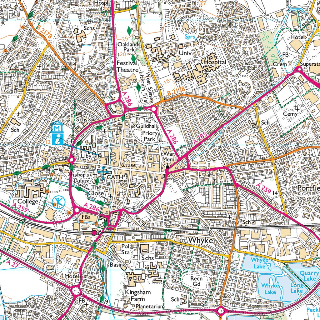 North Mundham & Tangmere Ward 1 (1:25,000) Map by UK Topographic Maps ...